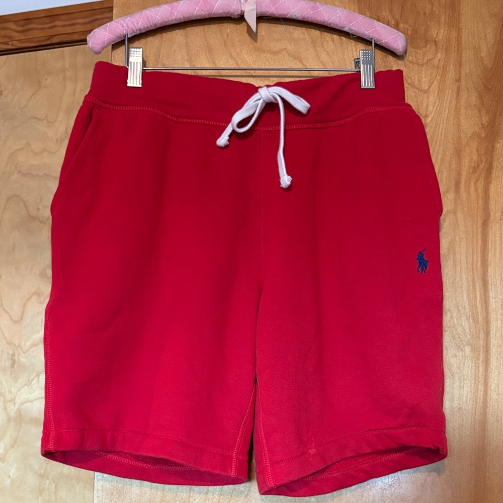 Ralph Lauren Red Polo Shorts with Blue Label